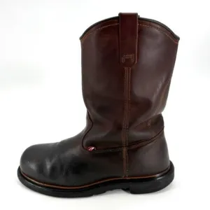 Red Wing Shoes Pull On Steel Toe Brown Leather Work Performance 9.5 Boots