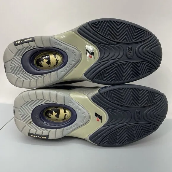 Reebok Answer 4 Georgetown Sneakers Shoes Allen Iverson Basketball Blue Mens 9
