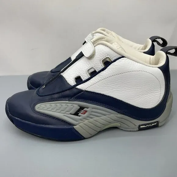 Reebok Answer 4 Georgetown Sneakers Shoes Allen Iverson Basketball Blue Mens 9