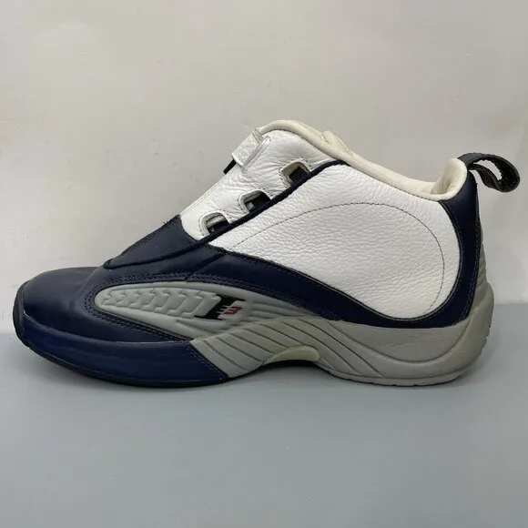 Reebok Answer 4 Georgetown Sneakers Shoes Allen Iverson Basketball Blue Mens 9