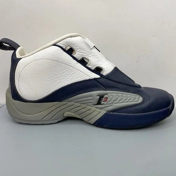 Reebok Answer 4 Georgetown Sneakers Shoes Allen Iverson Basketball Blue Mens 9