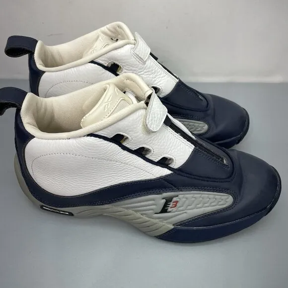 Reebok Answer 4 Georgetown Sneakers Shoes Allen Iverson Basketball Blue Mens 9