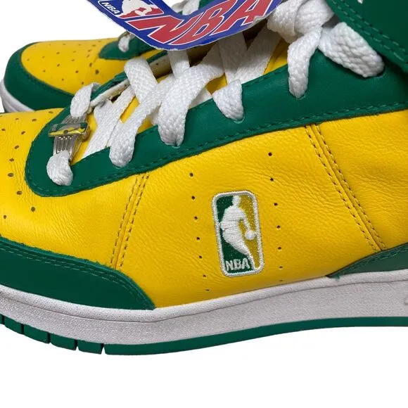Reebok Boston Celtics NBA Sneakers Mens 11 Yellow Green Dfunkd basketball shoes