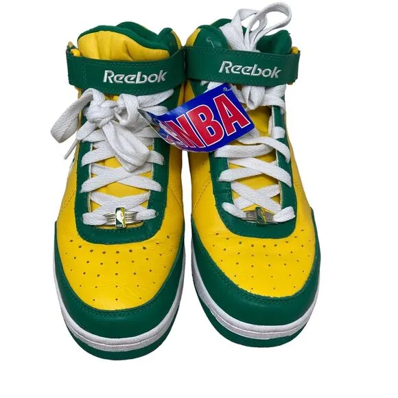 Reebok Boston Celtics NBA Sneakers Mens 11 Yellow Green Dfunkd basketball shoes