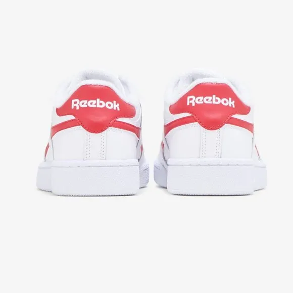 Reebok Club C Revenge Low Mens Casual Shoes White Red H04170 NEW Size 9.5