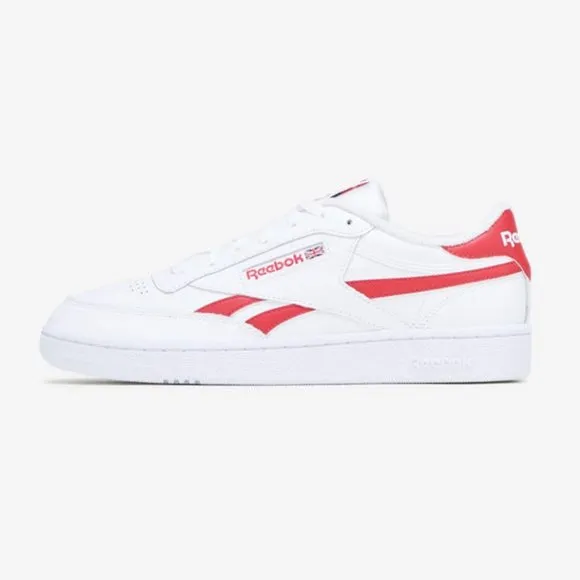 Reebok Club C Revenge Low Mens Casual Shoes White Red H04170 NEW Size 9.5