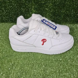 Reebok MLB Authentic Philadelphia Phillies White Leather Sneakers Mens Size 12