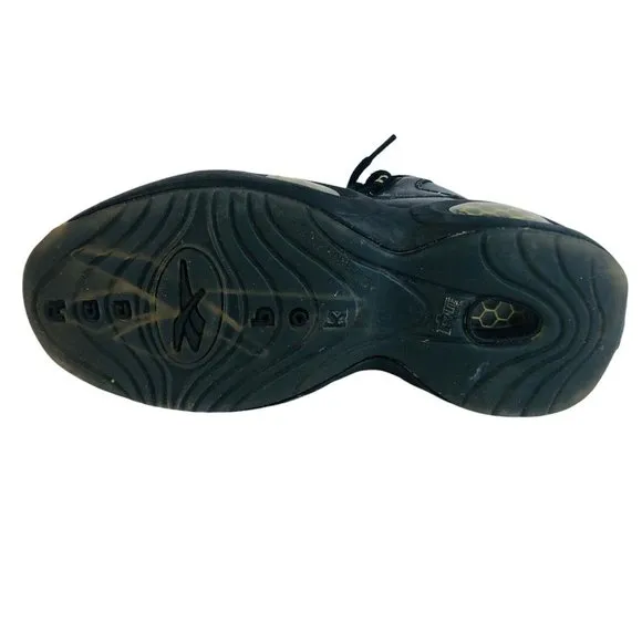 Reebok Question Mid New Years Eve Iverson Sneaker Boy Youth 4 Black Gold  Shoes