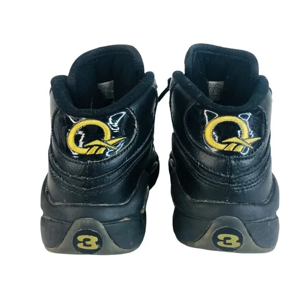 Reebok Question Mid New Years Eve Iverson Sneaker Boy Youth 4 Black Gold  Shoes