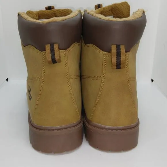 Rocawear NEW Men's Wheat Brown Faux Leather Hiking Boots - sz. 12