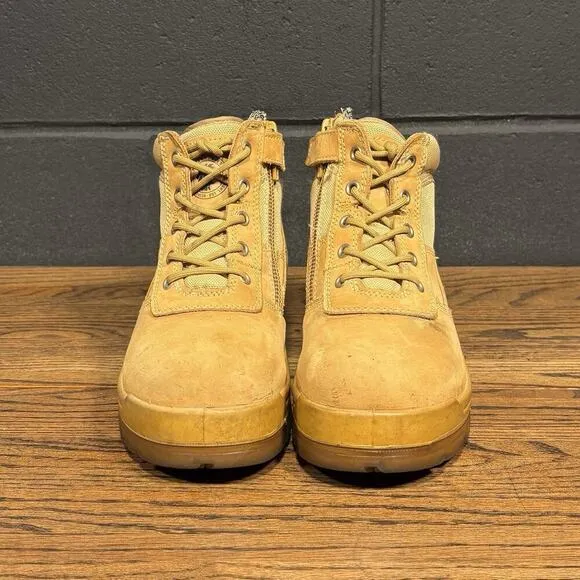 Rock Rooster AK050 Tan Leather Hiking Boots Women’s 7 Men’s 6 EEE