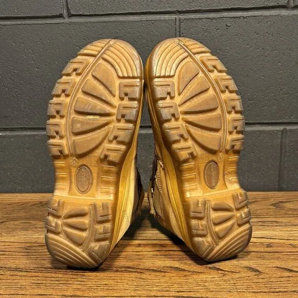Rock Rooster AK050 Tan Leather Hiking Boots Women’s 7 Men’s 6 EEE
