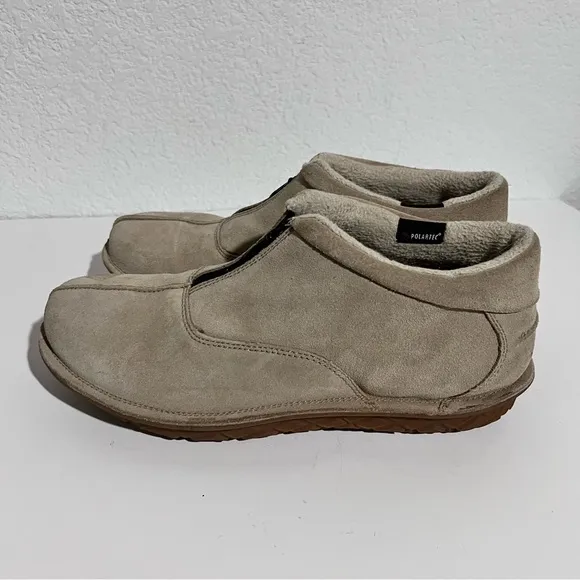 Rockport Beige Tan Suede Leather Front Zip Chukka Boots 10.5