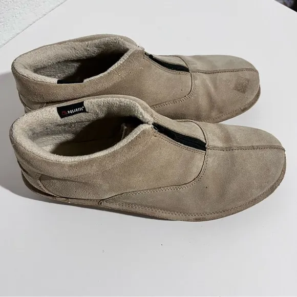 Rockport Beige Tan Suede Leather Front Zip Chukka Boots 10.5