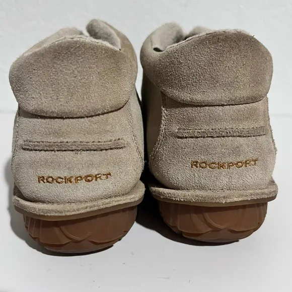 Rockport Beige Tan Suede Leather Front Zip Chukka Boots 10.5