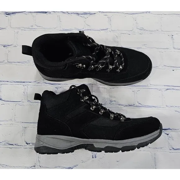 ROCKPORT Dickinson Suede Leather Hiker Hiking Boots Black CI8554 MENS SIZE 11.5