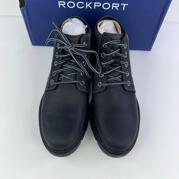 Rockport Men's Weather Or Not Waterproof Black Hiking Boots Shoes Size 7W
