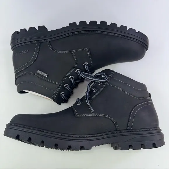 Rockport Men's Weather Or Not Waterproof Black Hiking Boots Shoes Size 7W