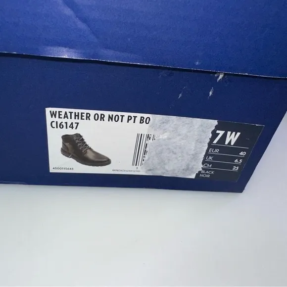 Rockport Men's Weather Or Not Waterproof Black Hiking Boots Shoes Size 7W