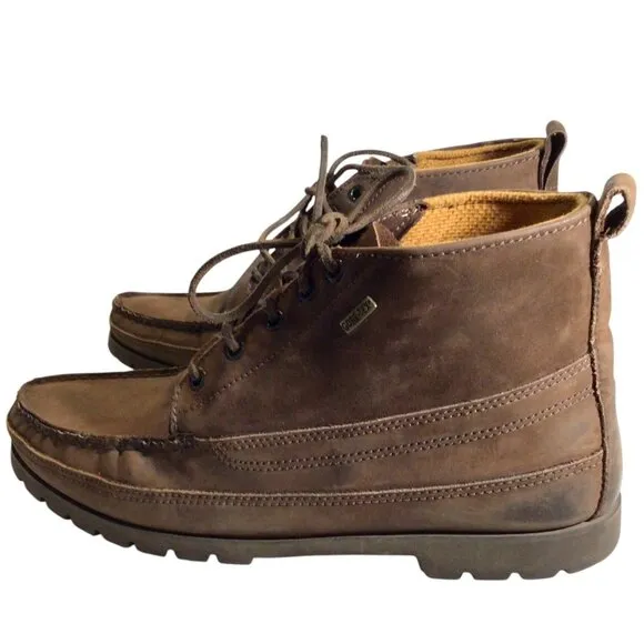 ROCKY Ankle Chukka Boots 11 Moc Toe Lace Up Waterproof Brown Suede Leather
