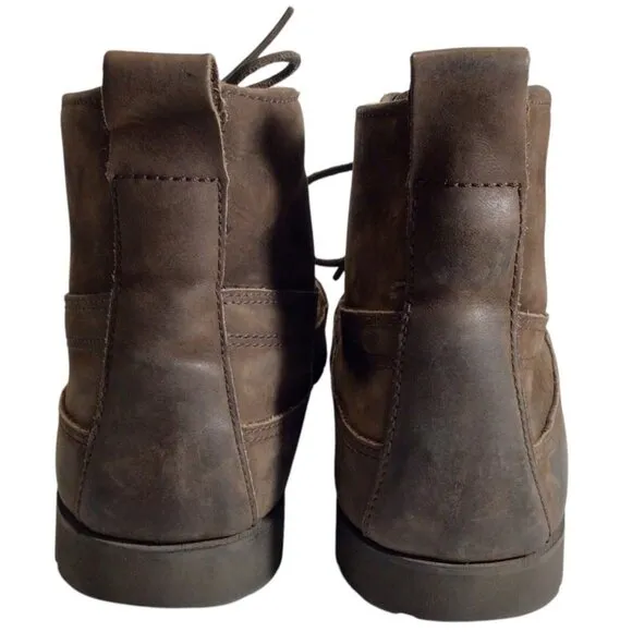 ROCKY Ankle Chukka Boots 11 Moc Toe Lace Up Waterproof Brown Suede Leather
