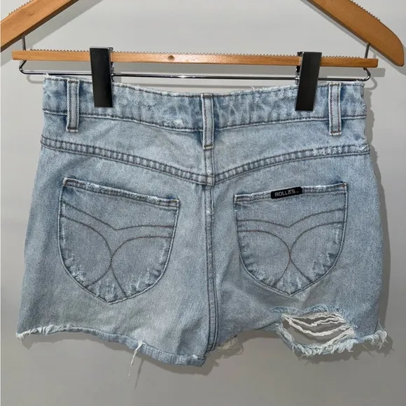 ROLLA'S‎ Dusters High Rise Slim Denim Short, Size 27&quot;