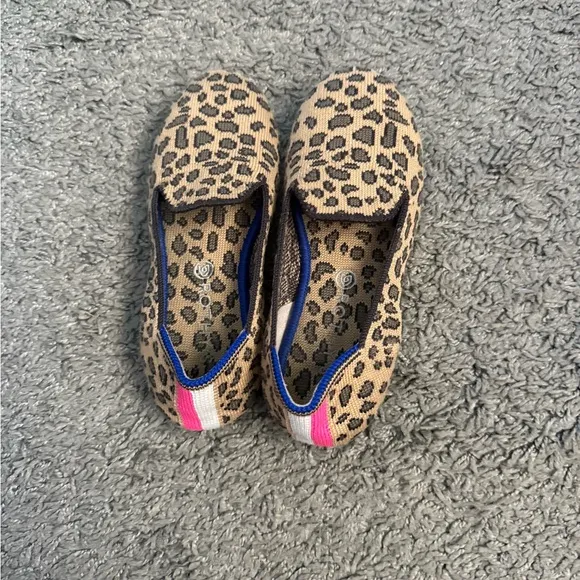 Rothy’s Animal Print Leopard Print Kids Shoes Sz 12