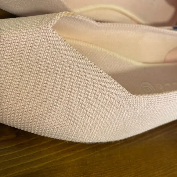Rothy's Light Pink Point Toe Flat Shoes Women's Size 10.5