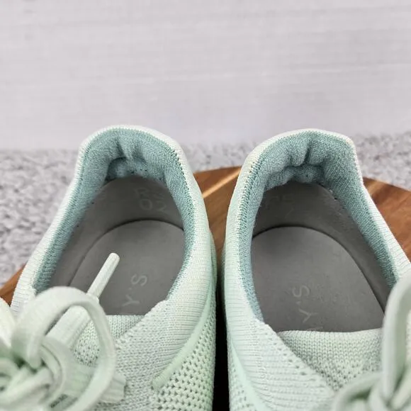 Rothy's The RS02 Sneaker Mint Green Knit Casual Lifestyle Lace Up Shoes Womens 9