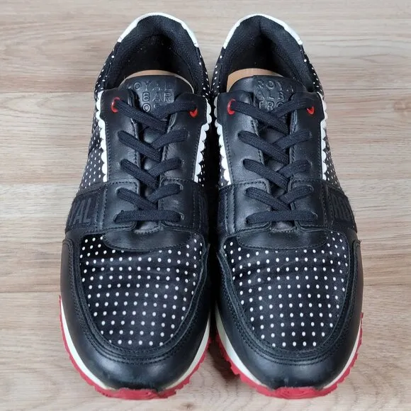 Royal Albartross Golf Shoes Womens Size 9 Black White Red Strider Luxe Leather