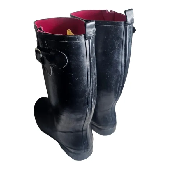 Rubber Boots Men's Size 10 Black 14&quot; Tall Mud Rain Vintage U.S.A.