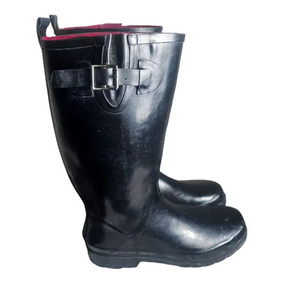 Rubber Boots Men's Size 10 Black 14&quot; Tall Mud Rain Vintage U.S.A.