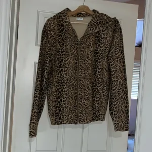 Saint Laurent leopard print jacket with hoodie