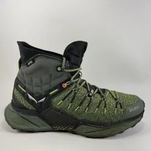 Salewa Dropline Mid Hiking Boots Mens Size 9.5 Pale Green Frog Trekking Lace Up