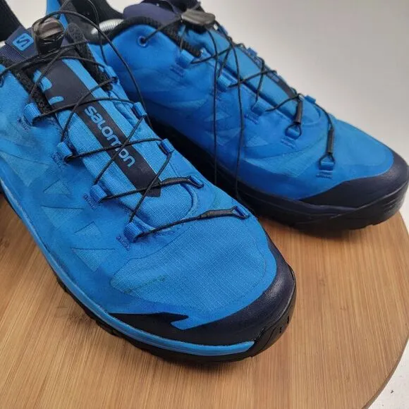 Salomon Outpath GTX Men Size 11.5 Hiking Shoes Trekking Gore-Tex Blue Sneakers