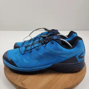 Salomon Outpath GTX Men Size 11.5 Hiking Shoes Trekking Gore-Tex Blue Sneakers