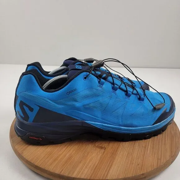 Salomon Outpath GTX Men Size 11.5 Hiking Shoes Trekking Gore-Tex Blue Sneakers