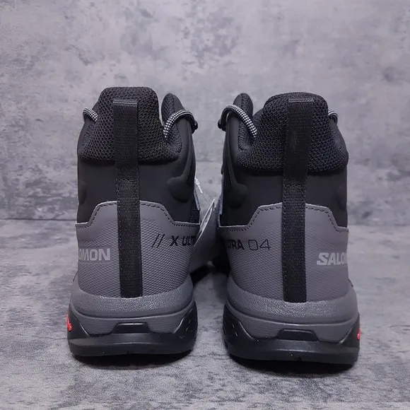 SALOMON X Ultra 4 Mid GTX Gore Tex Hiking Trail Boots Mens Size 11 Grey Black