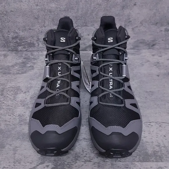 SALOMON X Ultra 4 Mid GTX Gore Tex Hiking Trail Boots Mens Size 11 Grey Black