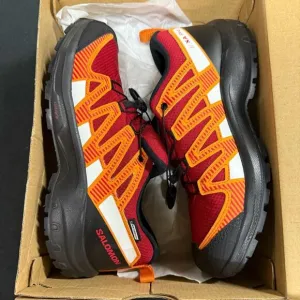 Salomon XA Pro V8 CSWP J Red Dahlia Orange Pepper Hiking Shoes 6