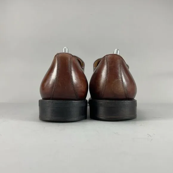 Salvatore Ferragamo Men’s Size 10 Brown Leather Cap Toe Oxfords Dress Shoes EUC