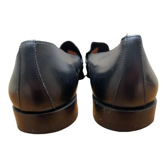Salvatore Ferragamo Men's Black Leather Kiltie Tassel Loafers Shoes size 10.5 D