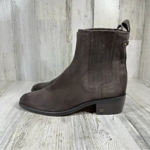 Sam Edelman Bronson Low Stack Heel Bootie in Brown Suede #1146