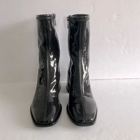 Sam Edelman Shoes Wells Stacked Block Heel Squared Toe Ankle Boot Size 7.5M New