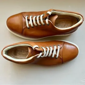 Samuel Hubbard Fast Burnished Tan Brown Leather Lace Up Sneaker Shoes Men’s 8