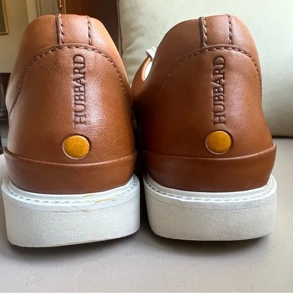 Samuel Hubbard Fast Burnished Tan Brown Leather Lace Up Sneaker Shoes Men’s 8