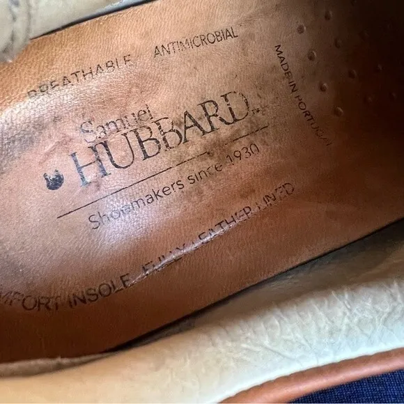 Samuel Hubbard Fast Burnished Tan Brown Leather Lace Up Sneaker Shoes Men’s 8