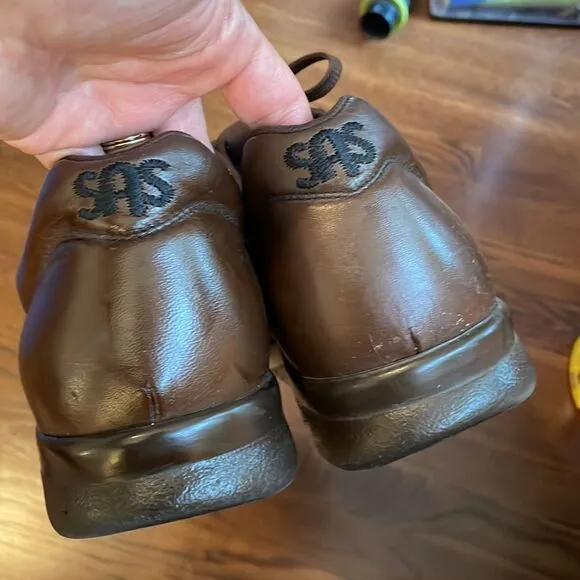 SAS Time Out brown leather lace up shoes