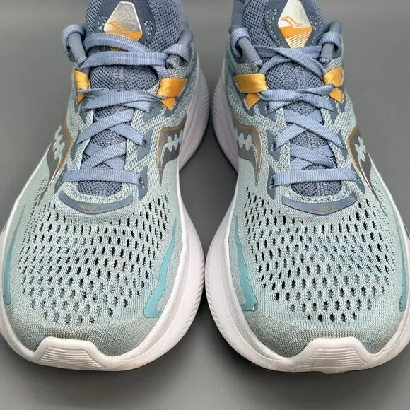 Saucony Ride 15 Womens 9 Light Blue White Running Shoes Athletic Currex Sneaker