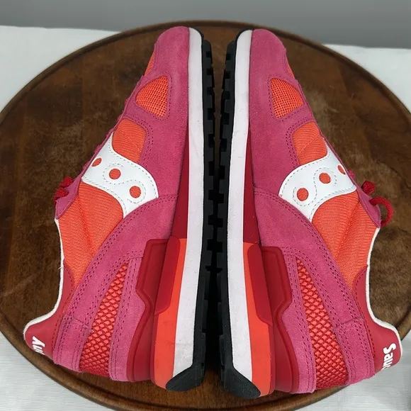Saucony Shoes Wm 9.5 Shadow Original Fuchsia/Orange Orange Casual Sneakers